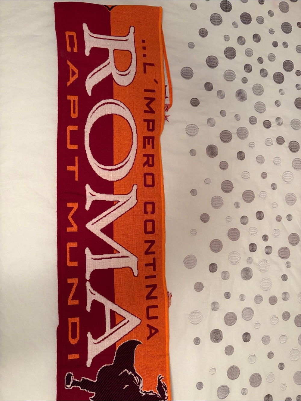 Roma Red and Orange Football Fan Scarf
